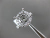 ESTATE LARGE 1.37CT ROUND DIAMOND 18KT WHITE GOLD 3D SEMI MOUNT ENGAGEMENT RING