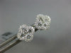 ESTATE .75CT DIAMOND 18KT WHITE GOLD ROUND INVISIBLE 4 LEAF CLOVER STUD EARRINGS