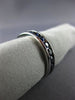 ESTATE 1.20CT AAA ROUND SAPPHIRE 14KT WHITE GOLD 3D CHANNEL ETERNITY RING #22442