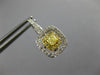 1.0CT WHITE & FANCY YELLOW DIAMOND 14KT 2 TONE GOLD SQUARE LEVER BACK EARRINGS