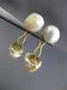 ANTIQUE LARGE PEARLS 14KT YELLOW GOLD CLASSIC BAROQUE DOUBLE SIDED CUFFLINK