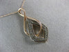 ESTATE .33CT CHOCOLATE FANCY DIAMOND 14KT ROSE GOLD 3D CLASSIC TEAR DROP PENDANT
