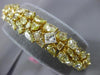 GIA WIDE 25.36CT FANCY YELLOW DIAMOND 18K YELLOW GOLD 3D CLUSTER TENNIS BRACELET