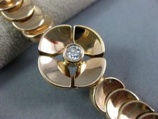 ANTIQUE .32CT OLD MINE EURO CUT DIAMOND 14KT ROSE GOLD 3D FLOWER BRACELET #640