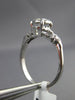 ANTIQUE .50CT OLD MINE DIAMOND 14KT WHITE GOLD FISHTAIL ENGAGEMENT RING #23339