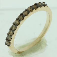 .42CT CHOCOLATE FANCY DIAMOND 14KT YELLOW GOLD 3D SHARE PRONG ANNIVERSARY RING