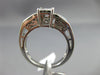 ESTATE .65CT DIAMOND 14KT WHITE GOLD 3D INVISIBLE PRINCESS ENGAGEMENT RING SET