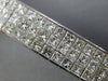 ESTATE WIDE 6.50CT DIAMOND 18KT TWO TONE GOLD 3 ROW HANDCRAFTED TENNIS BRACELET