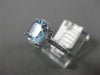 ESTATE 2.03CT DIAMOND & AAA CUSHION CUT AQUAMARINE 14KT WHITE GOLD HALO FUN RING