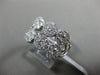 ESTATE WIDE 1.24CT DIAMOND 18KT WHITE GOLD 3D MULTI FLOWER FILIGREE FUN RING VVS