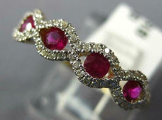 .70CT DIAMOND & AAA RUBY 14KT 2 TONE GOLD 3D INFINITY WEDDING ANNIVERSARY RING