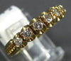 ESTATE .42CT DIAMOND 14KT YELLOW GOLD 7 STONE FILIGREE ANNIVERSARY RING #2771