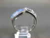 ESTATE .27CT DIAMOND & AAA OPAL 14KT WHITE GOLD 3D HALO CIRSS CROSS DOUBLE RING