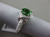 ESTATE WIDE 2.28CT DIAMOND & EXTRA FACET PERIDOT 14K WHITE GOLD 3D INFINITY RING