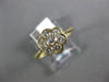 ESTATE .51CT DIAMOND 14K YELLOW GOLD 3D SEVEN STONE FLOWER BEZEL ETOILE FUN RING