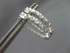 ESTATE .50CT DIAMOND 14KT WHITE GOLD 3D CLASSIC OVAL INSIDE OUT HOOP EARRINGS