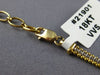 ESTATE LARGE .80CT DIAMOND 18K 2 TONE GOLD ETOILE HEART BAR LOVE NECKLACE #21901