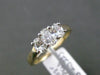 ESTATE 1.05CT DIAMOND PLATINUM & 14KT YELLOW GOLD 3 STONE LUCIDA ENGAGEMENT RING
