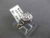 ANTIQUE .43CT DIAMOND & AAA SAPPHIRE 18KT WHITE GOLD 3D ENGAGEMENT RING #21681