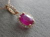ESTATE 1.02CT ROUND DIAMOND & AAA RUBY 14KT ROSE GOLD 3D CLASSIC OVAL PENDANT