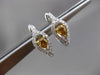 ESTATE LARGE 4.64CTW FANCY COLOR DIAMOND 18KT TWO TONE GOLD FILIGREE EARRINGS