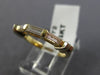 ESTATE .40CT DIAMOND 14KT TWO TONE GOLD 3 STONE BAGUETTE ANNIVERSARY RING #472