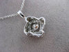 ESTATE .25CT DIAMOND 14KT WHITE GOLD SQUARE SOLITAIRE FLOATING PENDANT & CHAIN