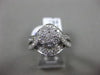 ESTATE 1.80CT DIAMOND 14KT WHITE GOLD 3D CLUSTER HALO FLOWER FRIENDSHIP RING