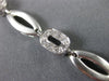 ANTIQUE 1CT ROUND DIAMOND 14K WHITE GOLD CLASSIC OVAL SATIN LINK BRACELET #11639