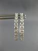ESTATE 1.0CT DIAMOND 14K WHITE GOLD 3D SHARE PRONG HOOP EARRINGS