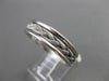 ESTATE 14KT WHITE GOLD ROPE MATTE & SHINY CLASSIC WEDDING BAND MENS RING #23119