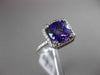 ESTATE 2.50CT DIAMOND & AAA EXTRA FACET AMETHYST 14KT WHITE GOLD 3D HALO RING