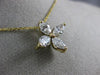 ANTIQUE 1.30CT MARQUISE DIAMOND 14KT YELLOW GOLD FOUR LEAF FLOWER PENDANT #19788