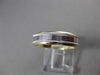 ESTATE 14K TWO TONE GOLD DIAMOND CUT SIMPLE CLASSIC WEDDING BAND RING 5mm #23182