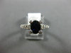 ESTATE 1.80CT DIAMOND & AAA OVAL SAPPHIRE 14KT WHITE GOLD LUCIDA ENGAGEMENT RING
