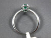 ESTATE .87CT DIAMOND & AAA EMERALD 14KT WHITE GOLD OVAL FRIENDSHIP PROMISE RING