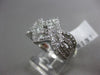 ESTATE 1.92CT BAGUETTE ROUND DIAMOND 18KT WHITE GOLD INFINITY LOVE KNOT FUN RING