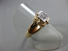 ESTATE WIDE .20CT OLD MINE DIAMOND 14K 2 TONE GOLD SQUARE ENGAGEMENT RING #19273