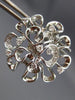 ESTATE EXTRA LARGE 1.36CT DIAMOND 14KT WHITE GOLD 3D FLOWER LOVE EARRINGS #19476