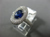 ESTATE 1.82CT DIAMOND & AAA EXTRA FACET SAPPHIRE 14KT WHITE GOLD ENGAGEMENT RING