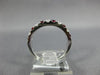 ESTATE .60CT DIAMOND & AAA RUBY 18K WHITE GOLD 3D SEMI ETERNITY ANNIVERSARY RING