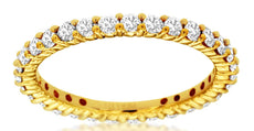 1.15CT DIAMOND 14KT YELLOW GOLD ROUND SHARE PRONG ETERNITY ANNIVERSARY LOVE RING