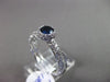 ESTATE .97CT DIAMOND & AAA SAPPHIRE 18KT WHITE GOLD 3D SOLITAIRE ENGAGEMENT RING