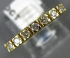 ESTATE .30CT DIAMOND 14K YELLOW GOLD 3D SEVEN STONE PRONG ANNIVERSARY RING #6431