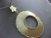 ESTATE EXTRA LARGE .67CT DIAMOND 14KT YELLOW GOLD 3D MATTE & SHINY OVAL NECKLACE