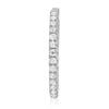 ESTATE 3.34CT DIAMOND 14KT WHITE GOLD 3D CLASSIC INSIDE OUT LUCIDA HOOP EARRINGS