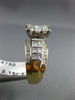 ESTATE LARGE 2.15CT ROUND & PRINCESS DIAMOND 14KT GOLD 3D ENGAGEMENT RING #21530