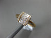 ESTATE .38CT DIAMOND 18K ROSE GOLD 3D SQUARE ROUND & PRINCESS INVISIBLE FUN RING