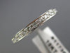 ESTATE .90CT DIAMOND 18K WHITE GOLD 3D FILIGREE ETERNITY ANNIVERSARY RING #11736
