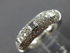 ESTATE WIDE 1.20CT DIAMOND 18KT WHITE GOLD 3D MULTI ROW COMFORT FIT RING #26459